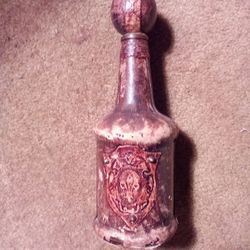 Vintage leather wrapped decanter bottle