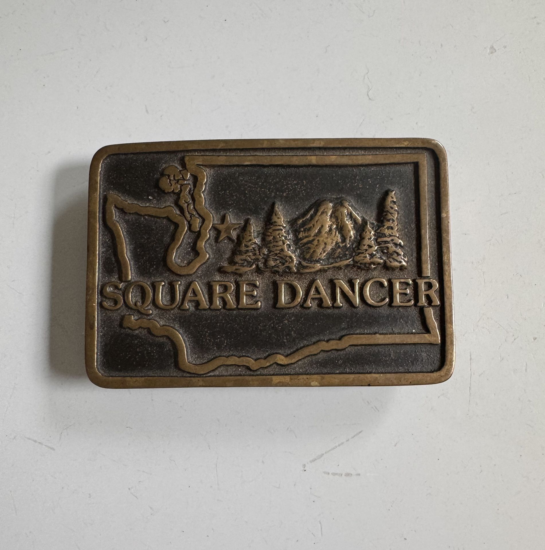 Square Dance Belt Buckle