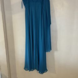 Strapless Blue Dress