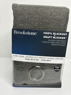 Brookstone Saville Charcoal Blackout Panels 50”W x 63”L