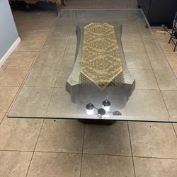 Glass top dining table 42 x 72