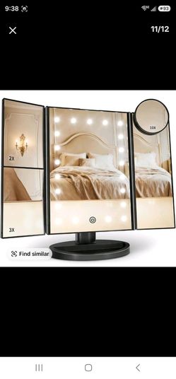 Trifold LED Vanity Mirror with Magnification