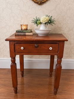 American Sheraton One-Drawer Work Table / Stand c. 1830–1850