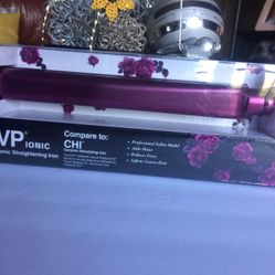 GVP Ionic 1" Ceramic Hair Straightener Flat Iron Metallic Purple Compare to Chi