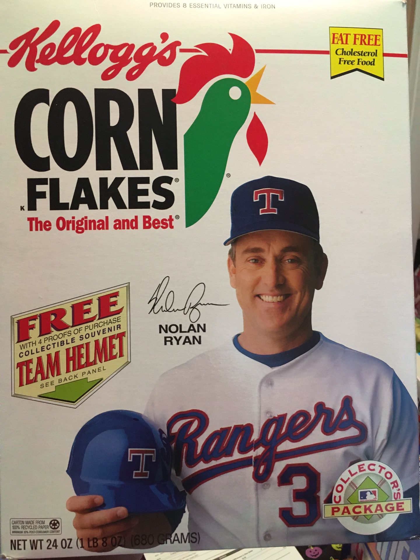  Nolan Ryan Collectors Corn Flakes Box 1994