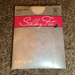 Silky Fit reinforced panty pantyhose, color ivory, Queen Size