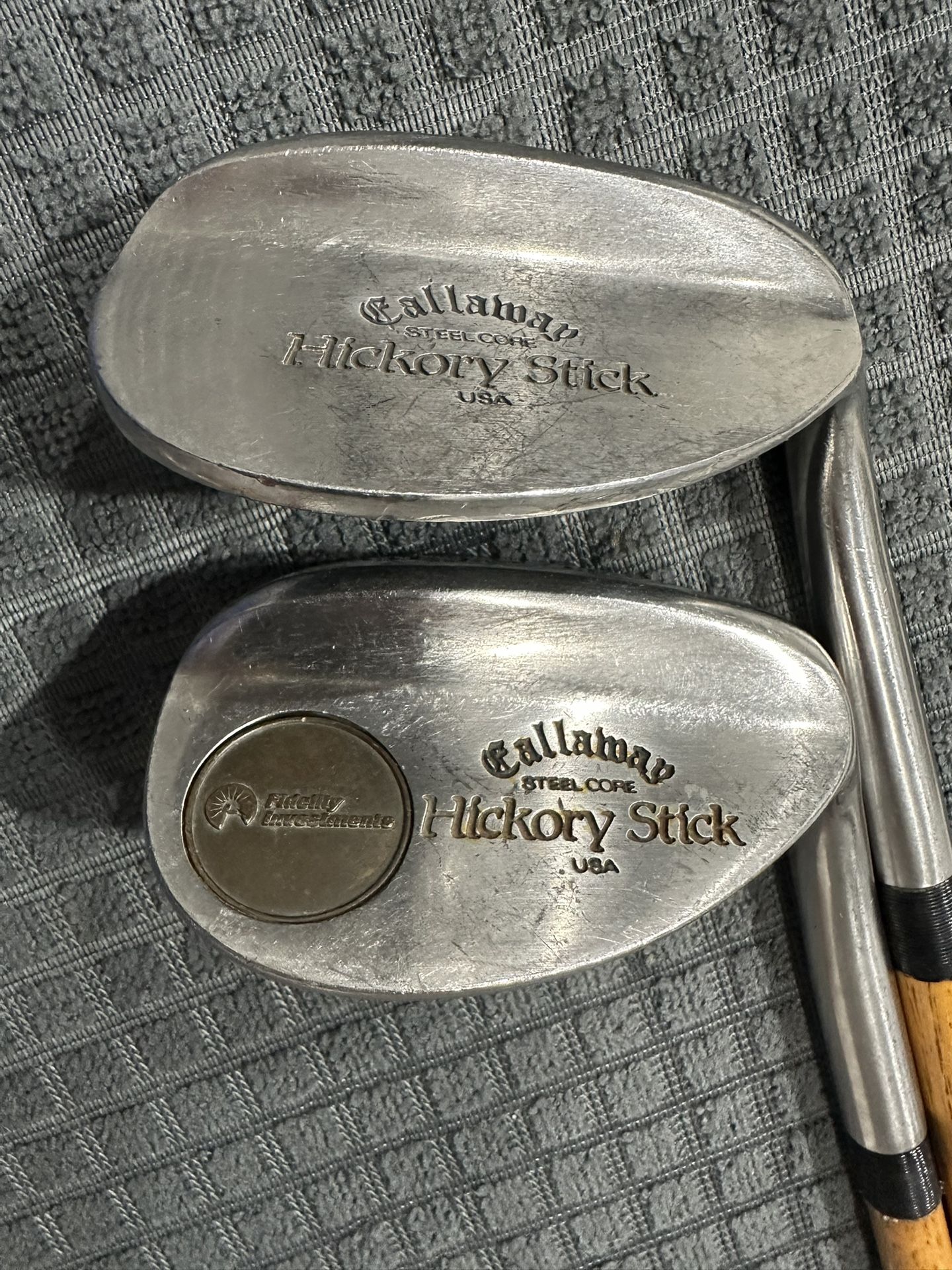 Callaway Hickory Stick Golf Club Steel Core 2nd & 3rd Wedges (56* & 59*) Wooden Shaft (EUC) !!!
