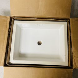 Kholer Square Sink White Under mount sink