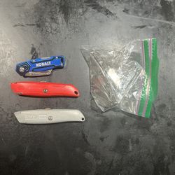 Used box cutter + blades