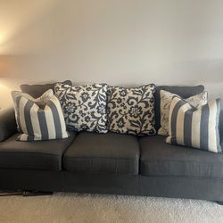 Gray Sofa and Loveseat 