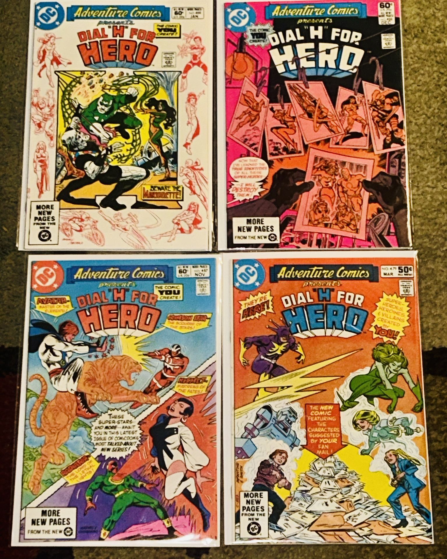 4x Dial H For Hero Comic Books 1981
