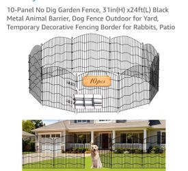 10-Panel No Dig Garden Fence