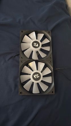 2x Redragon 120mm RGB PC Case Fans – Black/White