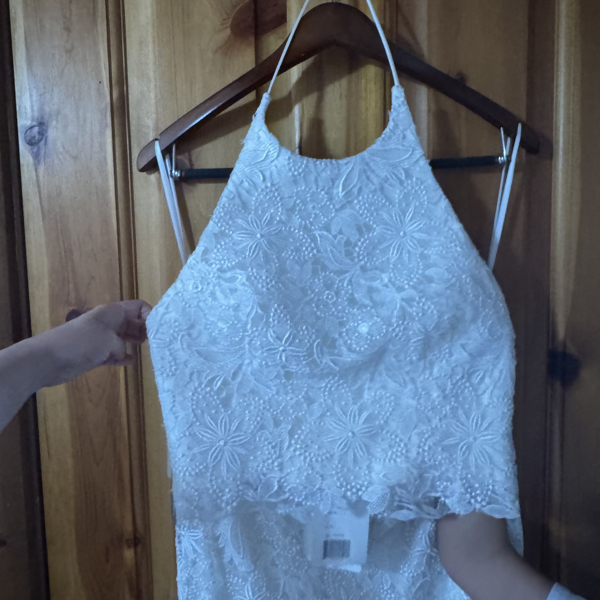 Elegant All -Lace Two Piece Gown- Brand New