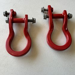 Red Front Tow Hooks off 2021 Chevy Silverado Trail Boss $60 OBO Pick Up In Hurst