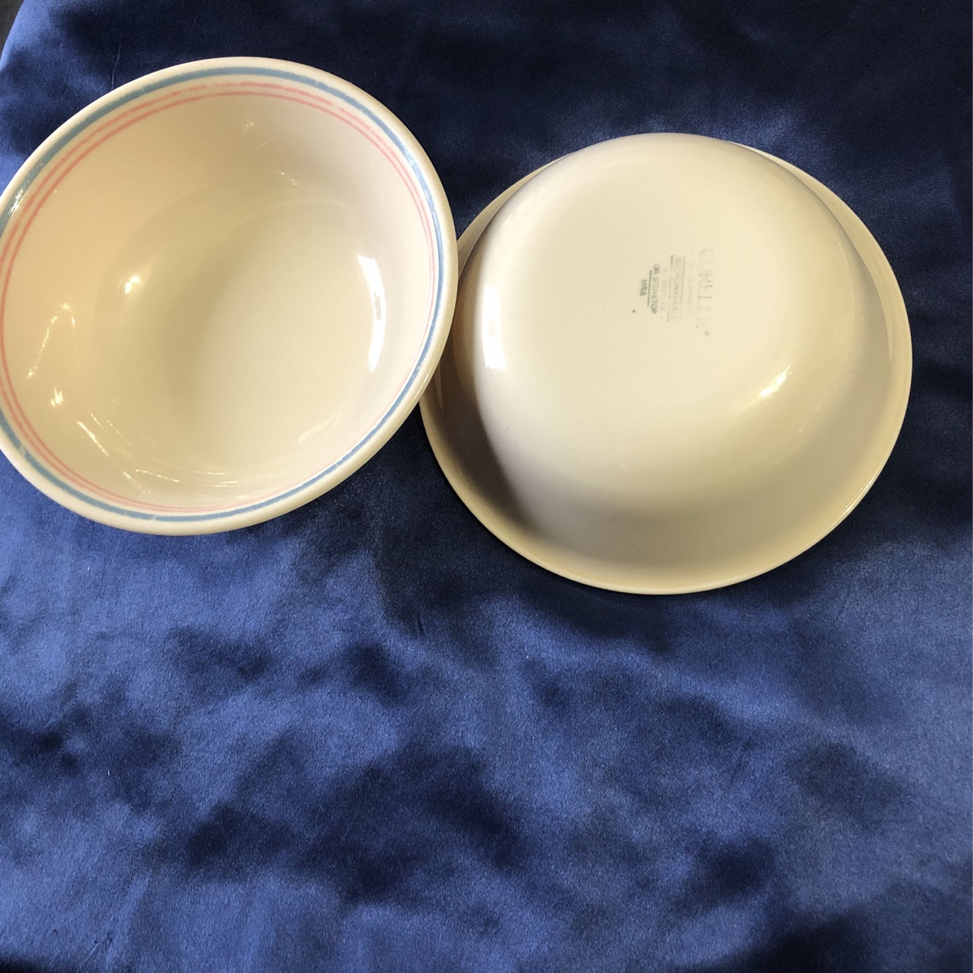 Vintage Corelle Corning Ware Bowls Pink & Blue