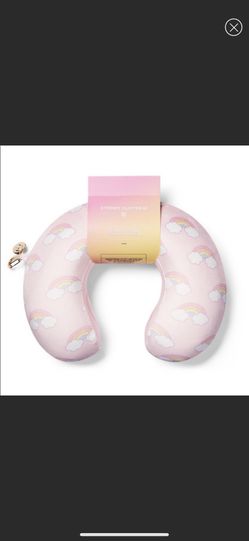 NEW STONEY CLOVER LANE X TARGET LIMITED EDITION RAINBOW 🌈 TRAVEL PILLOW LIGHT PINK 💕💕💕  So cute sold out everywhere