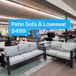 ❤️‍🔥Hot Deal❤️‍🔥Outdoor Furniture Aluminum Patio Sofa And Loveseat $499, Matching Chair Available, Delivery Available 