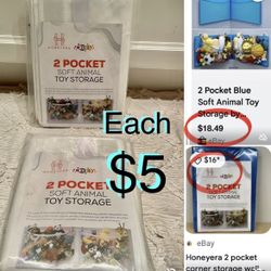 $5 each or both $8 Stuff animal Toy Storage wall/ Door or Conner unit hardware include