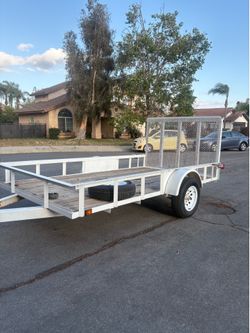 Utility Trailer  by Aztex 12 X6.5x1 NEW PINK in my name and NEW LED Lights with 4 x 6.5 ramp for easy loading of quads Razor or landscape equipment