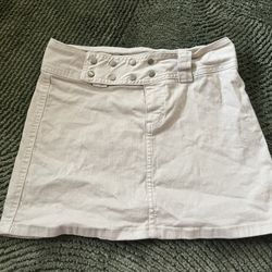 y2k Cream Denim skirt