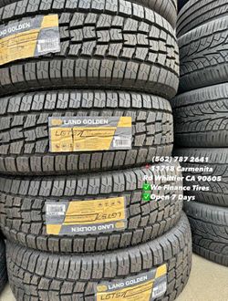 275/70R18 LT Land Golden A/T Set of Tires Installed and Balanced Set de Llantas Nuevas Instaladas y Balanceadas