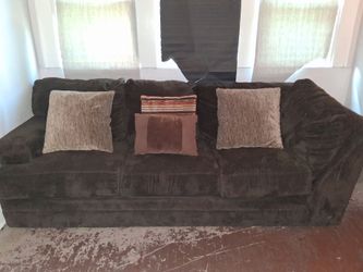 Brown couches