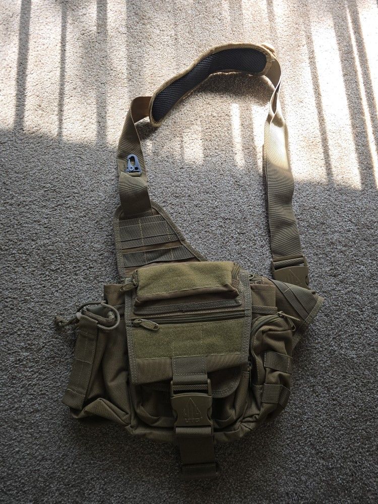Crossbody Tactical Khaki Sling Bag