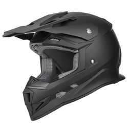 GLX GX23 Dirt Bike/Motocross Helmet - Matte Black, X-Large - DOT Approved