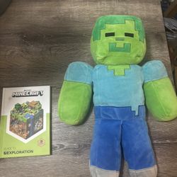 Minecraft Plushie And Book 