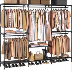 CASAMAYA Clothes Rack, Portable Closet, 80.7 Inch Extra Large Capacity Wardrobe Closet, Clothes Storage Organizer