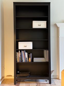 Black Wood Dresser with Drawers