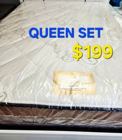 Brand New !! Queen set $199 (( Mattress And Box Spring ))