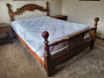 Queen size bed with frame