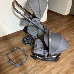 Nuna Mixx Stroller and Car sea