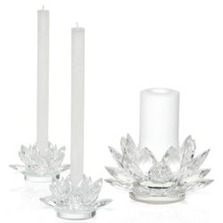 Shannon By Godinger Crystal Lotus Candlelight 