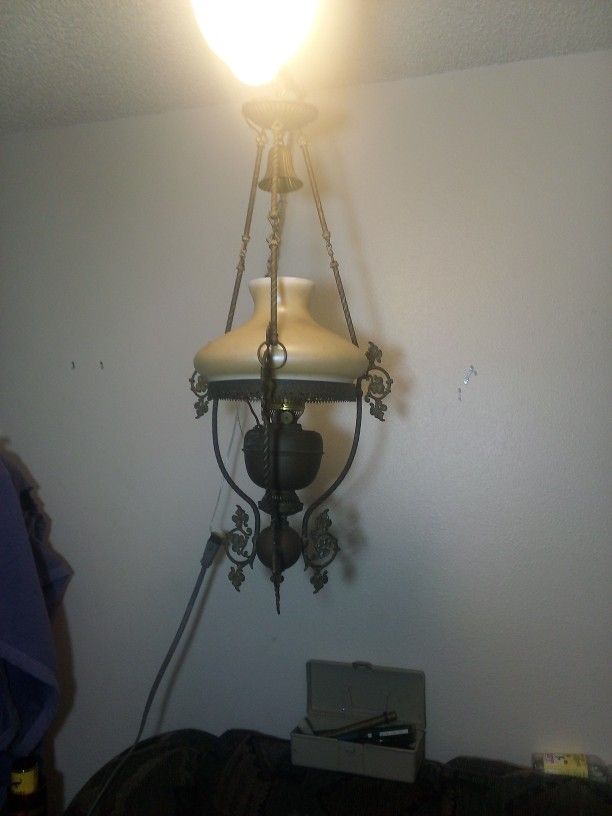 Antique Wired Oil Lamp 