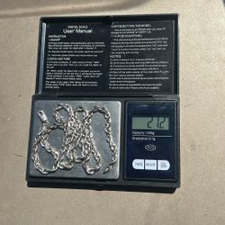 10k White Gold Solid Rope Chain