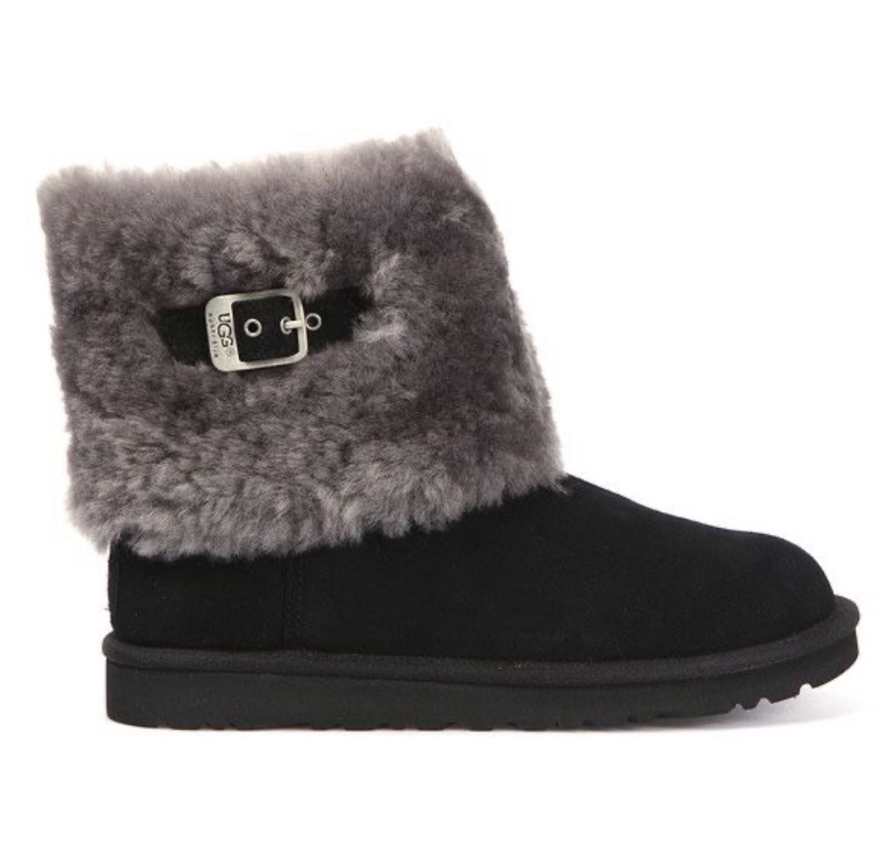 Ugg Australia Kids Ellee Suede Buckle Boot Sz 3