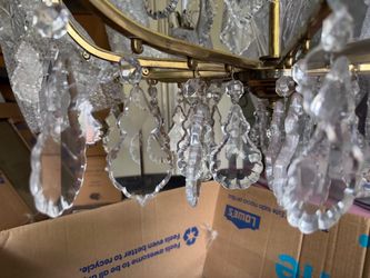 Antique brass chandelier