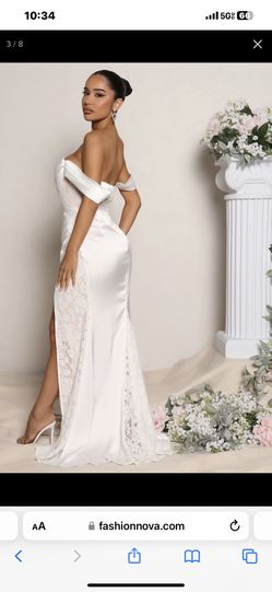 DOWN THE AISLE DRESS FASHION NOVA WHITE DRESS for Sale in Los Angeles, CA -  OfferUp