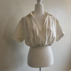 New Zara Cropped Blouse Size M