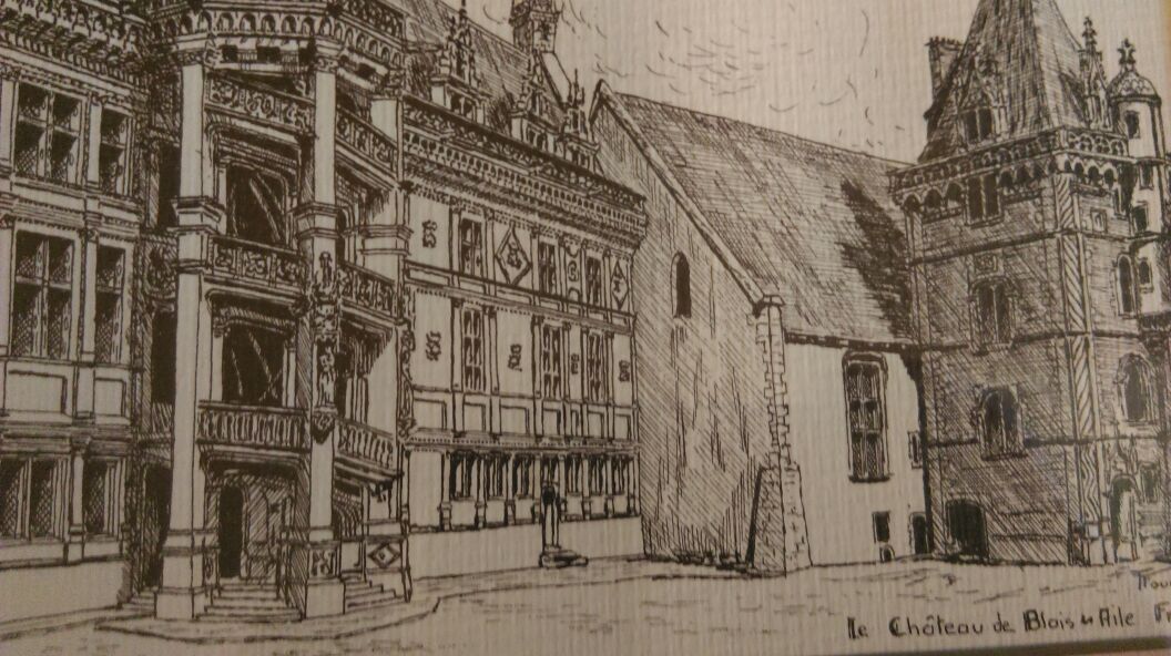 French ink wall art framed