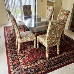 Kitchen Table, Chairs, Glass Furniture