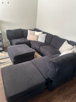 Sectional and rug