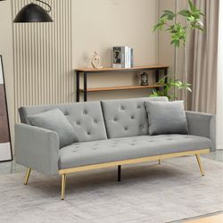 Grey Velvet Sofa Chair