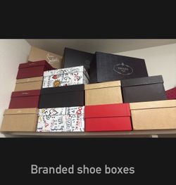 Luxury designer empty paper bag and boxes