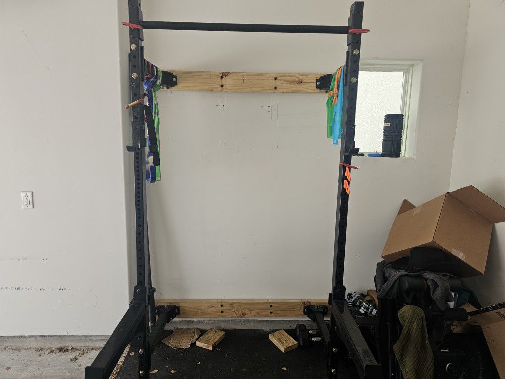Wall Mounted Squat Rack W/ Safety Arms