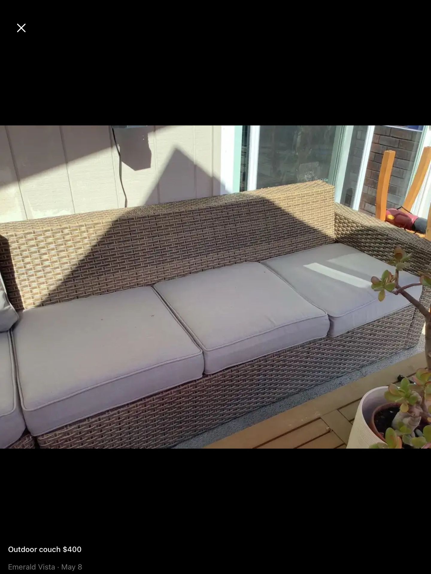 Outdoor Couch New In Box $360 PRICE IS FIRM! See Description Notes For Details