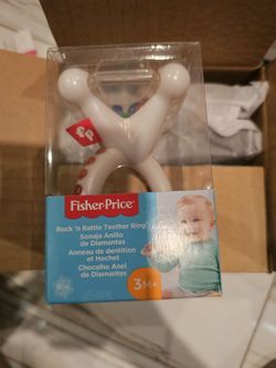 4 Fisher Price Rock And Rattle Teether Ring